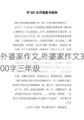 外婆家作文,外婆家作文300字三年级-第1张图片-二喜范文网