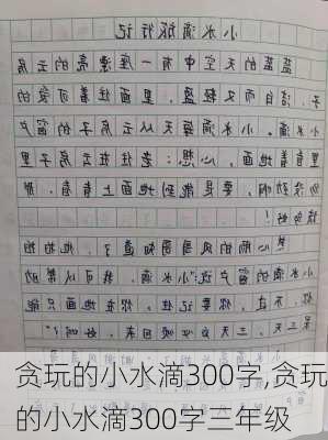 贪玩的小水滴300字,贪玩的小水滴300字三年级-第2张图片-二喜范文网