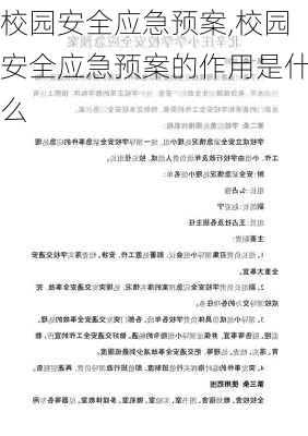 校园安全应急预案,校园安全应急预案的作用是什么-第3张图片-二喜范文网