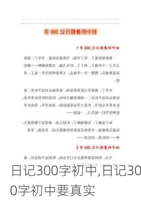 日记300字初中,日记300字初中要真实-第1张图片-二喜范文网