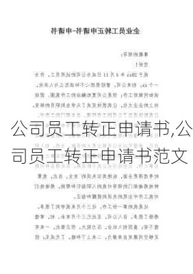 公司员工转正申请书,公司员工转正申请书范文