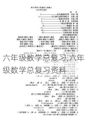 六年级数学总复习,六年级数学总复习资料