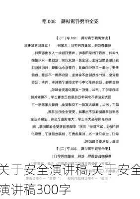 关于安全演讲稿,关于安全演讲稿300字-第2张图片-二喜范文网