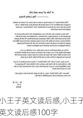 小王子英文读后感,小王子英文读后感100字-第3张图片-二喜范文网