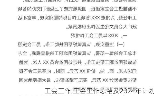 工会工作,工会工作总结及2024年计划-第3张图片-二喜范文网