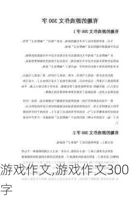 游戏作文,游戏作文300字