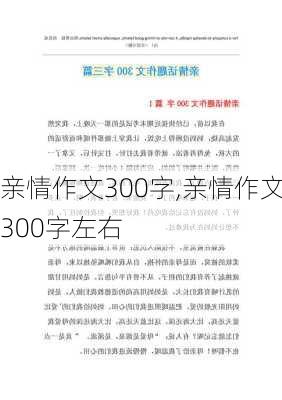 亲情作文300字,亲情作文300字左右-第2张图片-二喜范文网