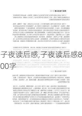 子夜读后感,子夜读后感800字-第1张图片-二喜范文网