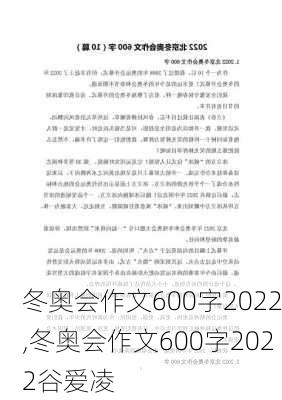 冬奥会作文600字2022,冬奥会作文600字2022谷爱凌-第3张图片-二喜范文网