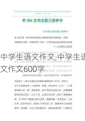 中学生语文作文,中学生语文作文600字-第3张图片-二喜范文网