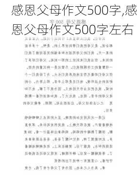 感恩父母作文500字,感恩父母作文500字左右-第2张图片-二喜范文网