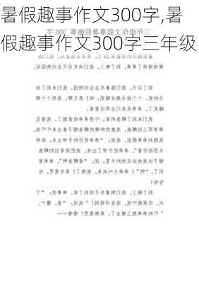 暑假趣事作文300字,暑假趣事作文300字三年级-第2张图片-二喜范文网