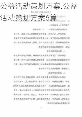 公益活动策划方案,公益活动策划方案6篇-第3张图片-二喜范文网