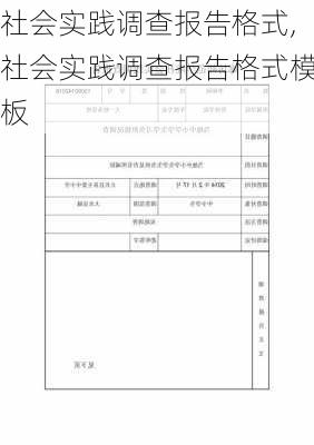 社会实践调查报告格式,社会实践调查报告格式模板