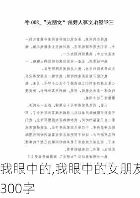 我眼中的,我眼中的女朋友300字