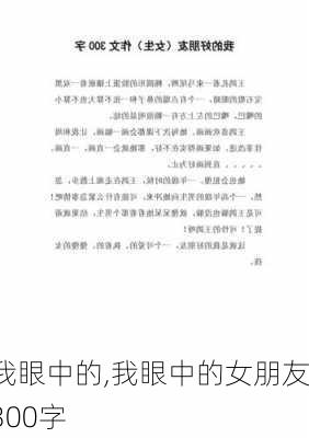 我眼中的,我眼中的女朋友300字-第2张图片-二喜范文网