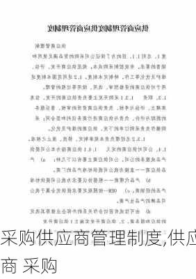 采购供应商管理制度,供应商 采购-第2张图片-二喜范文网