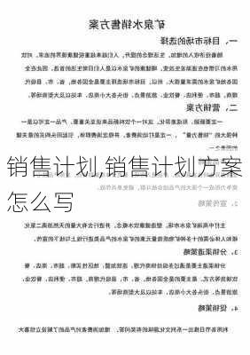 销售计划,销售计划方案怎么写-第1张图片-二喜范文网