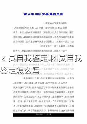 团员自我鉴定,团员自我鉴定怎么写