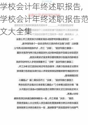 学校会计年终述职报告,学校会计年终述职报告范文大全集-第2张图片-二喜范文网