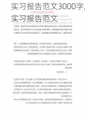 实习报告范文3000字,实习报告范文