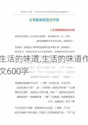 生活的味道,生活的味道作文600字-第3张图片-二喜范文网