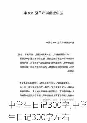 中学生日记300字,中学生日记300字左右