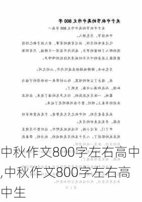 中秋作文800字左右高中,中秋作文800字左右高中生-第2张图片-二喜范文网