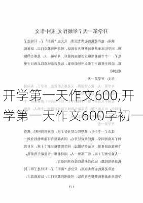 开学第一天作文600,开学第一天作文600字初一-第3张图片-二喜范文网