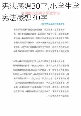 宪法感想30字,小学生学宪法感想30字