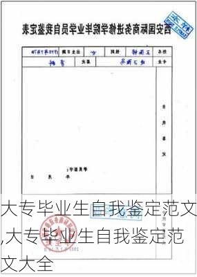 大专毕业生自我鉴定范文,大专毕业生自我鉴定范文大全-第3张图片-二喜范文网