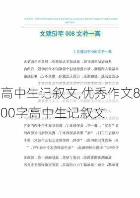 高中生记叙文,优秀作文800字高中生记叙文