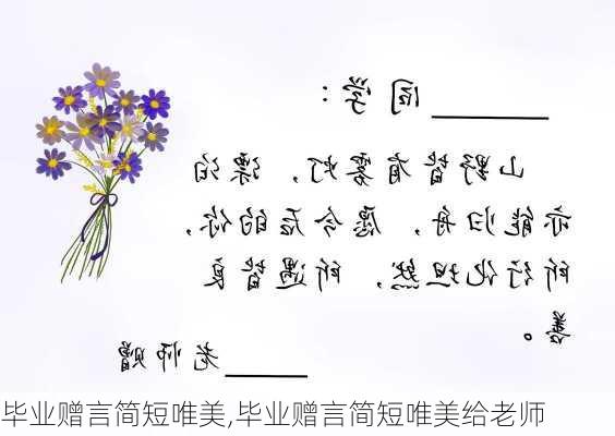 毕业赠言简短唯美,毕业赠言简短唯美给老师-第3张图片-二喜范文网